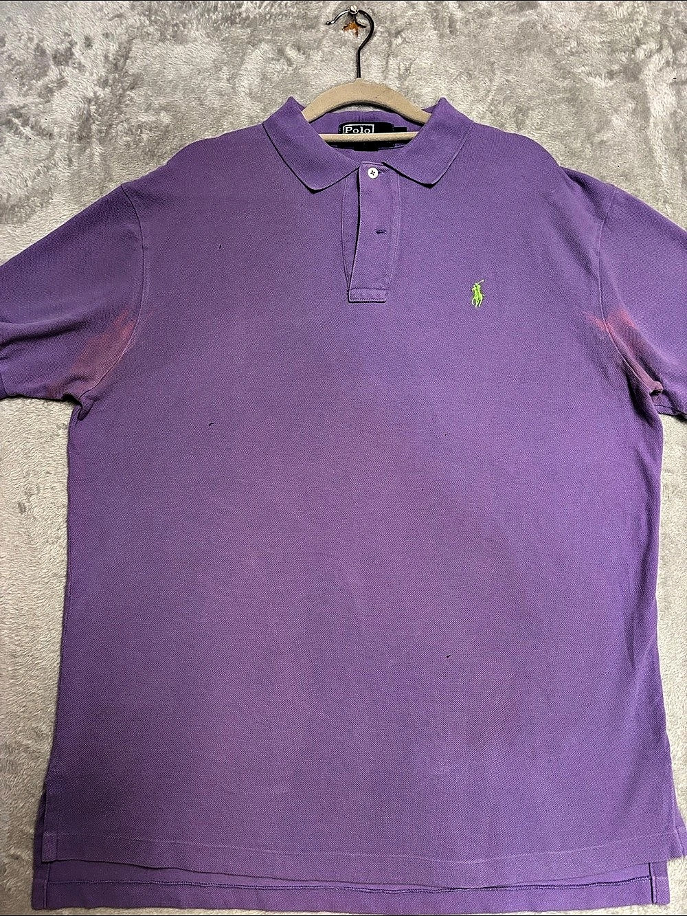 Polo by Ralph Lauren Men's Purple Polo Shirt Size Large